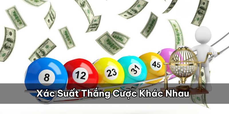 Xác suất giành thắng thắng cược ở mỗi khu vực là khác nhau