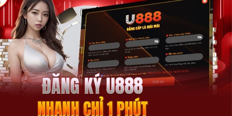 Thao tác đăng ký U888 dễ dàng